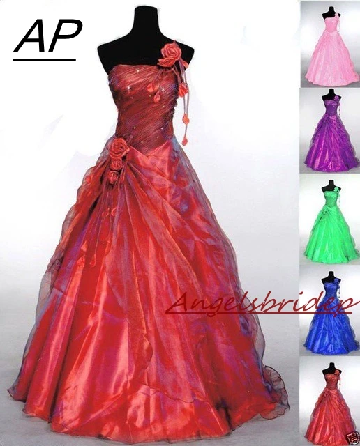 ANGELSBRIDEP Бальные платья на одно плечо 15 вечерние сексуальные платья ручной работы с цветами длиной до пола из тюля 16 Vestido Debutante платье