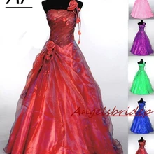 ANGELSBRIDEP Бальные платья на одно плечо 15 вечерние сексуальные платья ручной работы с цветами длиной до пола из тюля 16 Vestido Debutante платье