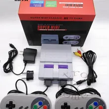 Для Snes 16 бит игр! Ретро Мини ТВ игровая консоль с 94 встроенными различными 16 битными играми для Snes два геймпада AV Out