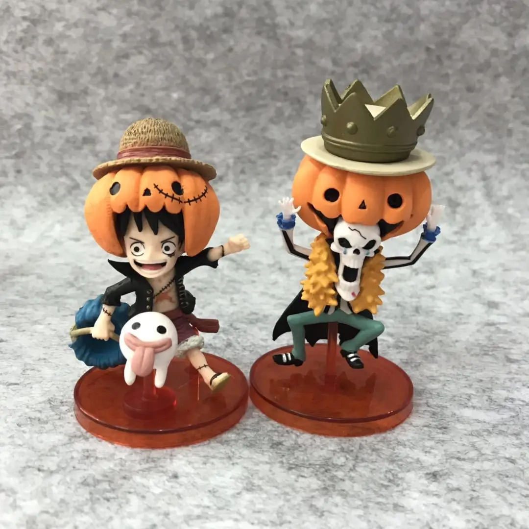 9 шт./компл. Аниме One Piece WFC Хэллоуин Луффи сандзи Чоппер Нами Тыква Clollectible экшн
