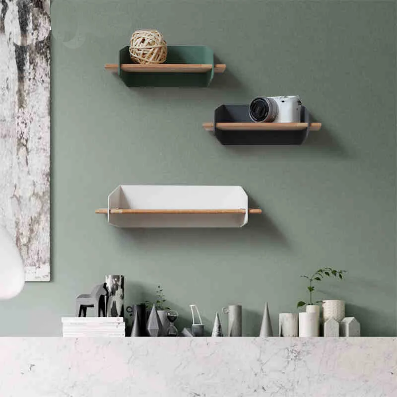 Collalily الشمال الجدار الديكور مجلة تخزين رفوف الخشب الحديثة تصميم شماعات ل ممر القضبان bookrack