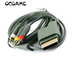 OCGAME 1,8 м позолоченный композитный av-кабель высокой четкости 3 RCA HD аудио-видео шнур оптический компонент кабеля для Xbox360