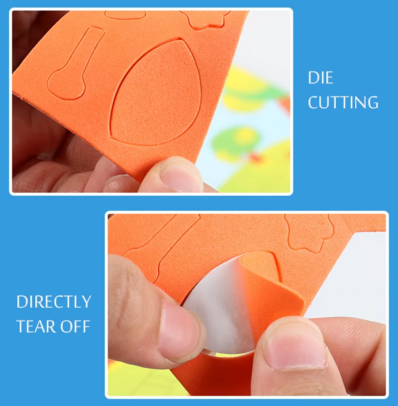 DSUE 10 дизайнов/Лот DIY мультфильм животных 3D EVA пены наклейки головоломки серии развивающие Игрушки для раннего обучения для детей случайный отправка