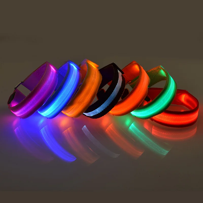 Nylon LED Pet Dog Collar Night Safety Flash Glow In The Dark Leash Luminous Fluorescent Supplies | Дом и сад