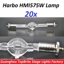 20xLot Sales HMI 575/2 Stage Scan Lamp Bulb 575W Stage Studio Lamps Metal Halide SFc10-4 Double Ended HMI575 Follow Spot Bulb