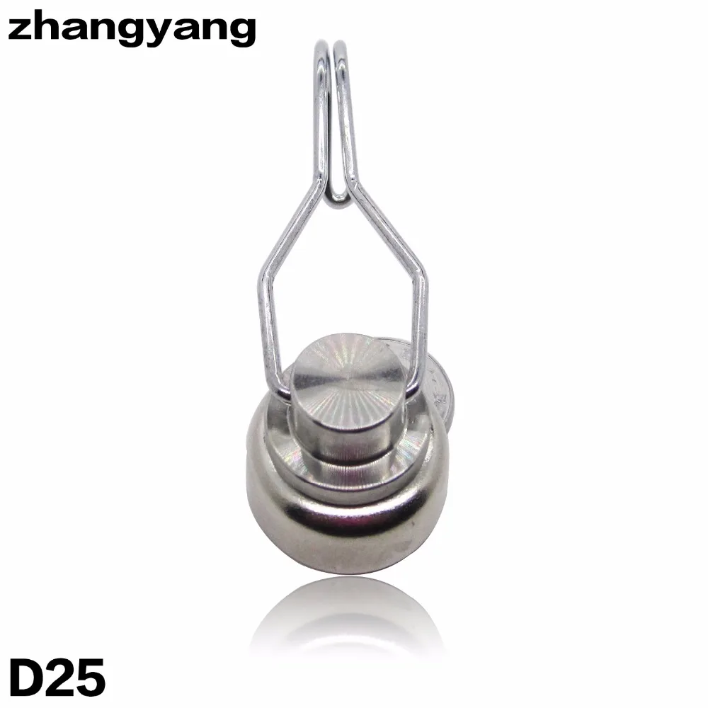 

ZHANGYANG 1PC D25mm flexible rotatable strong neodymium magnetic hook with vertical pull force 10KG 360 degree Rotated hook