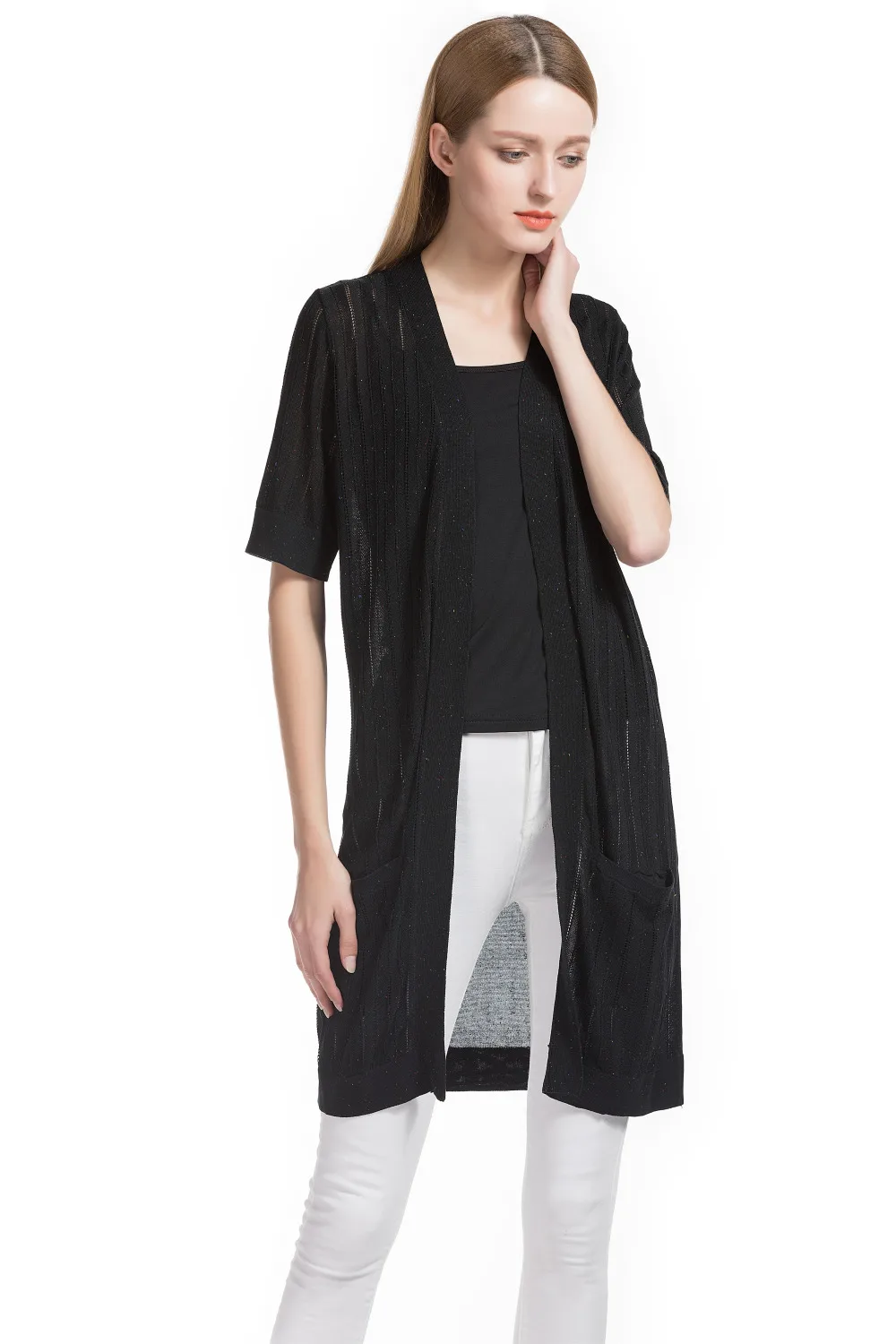 short sleeve long cardigans for summer