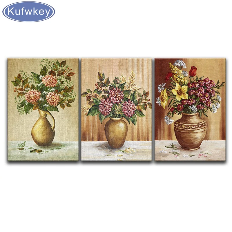 Vintage China Floral Urn mosaic cross