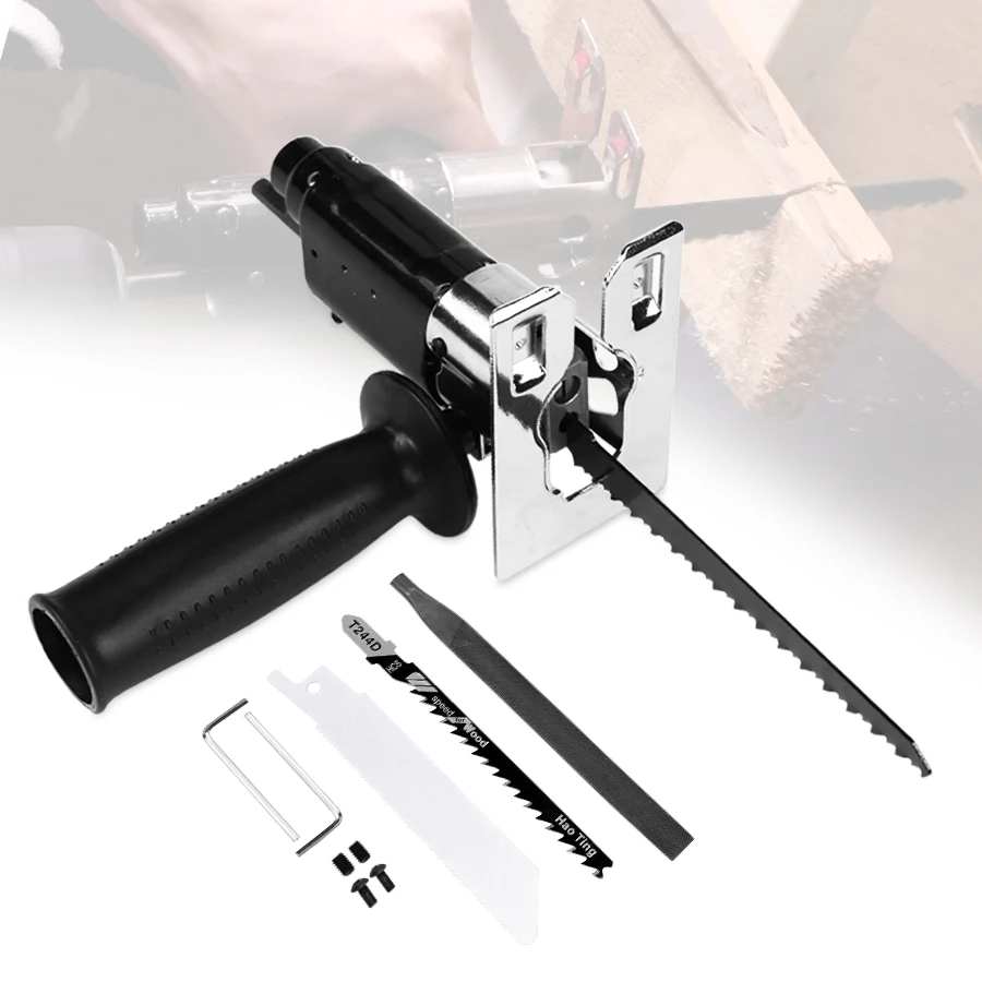 Tanie Piła szablasta elektryczna zamocowanie wiertła nowe akcesoria do elektronarzędzi narzędzie do cięcia metalu cięcie drewna