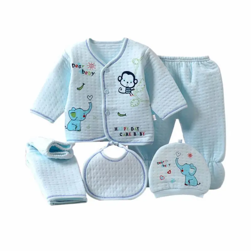 

Newborn Baby 0-3M Clothing Set Baby Boy/Girl Clothes Cotton Cartoon Underwear Baby Set (5pcs/set)