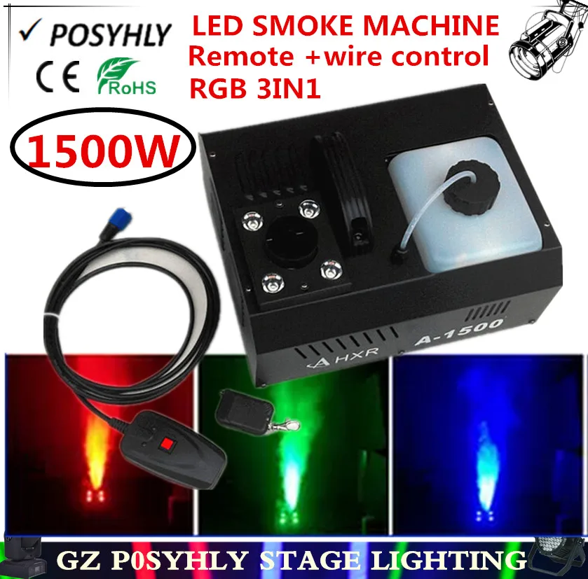 

2016 new! constant temperature RGB 3in1 LED 1500W smoke machine Up jet 1500W fog machine of professional DJ equipment