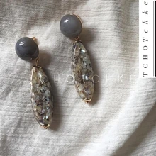 

Genuine HQDE017 Resin Drop Earrings Geo statement Amazing Earrings Unique Party Hippop Rare Top Gifts Trendy Jewelry Sale