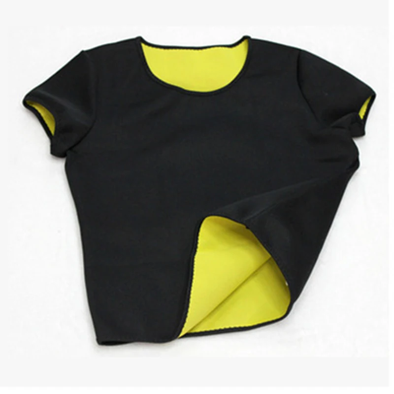 Men women short-sleeved Neoprene Diving Material Explosion Sweat Slimming Self-heating Body Corset Fitness Vest Weight Loss Suit-3