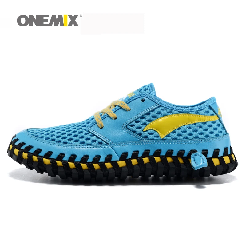 Onemix Men's running shoes arch sneakers breathable women's wading shoes weaving lazy sport shoes free shipping size EU36-45