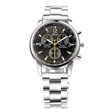 2017 De Luxe Hommes Date de Montre en acier Inoxydable En Cuir Militaire Analogique Montres À Quartz relogio feminino montre femme