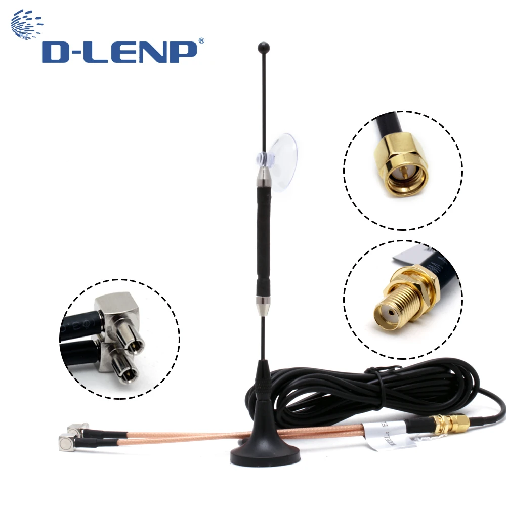 Dlenp 4G 10dBi антенна 696 960 MHz/1710 2690 MHz RG174 с SMA Female to Y type 2 X TS9 Male RG316 3M кабель магнитное