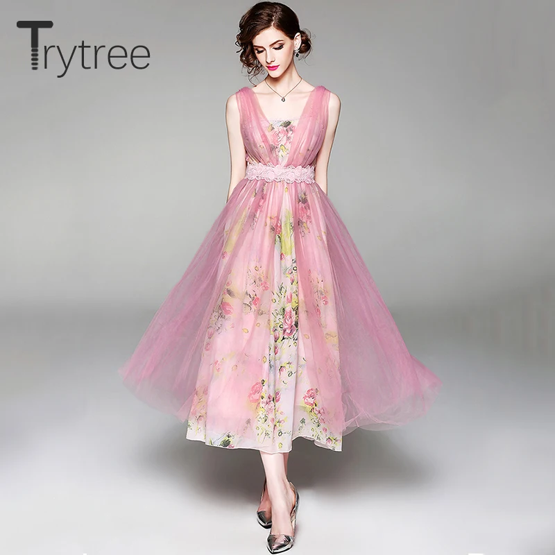 Trytree Summer Romantic Floral Print ...