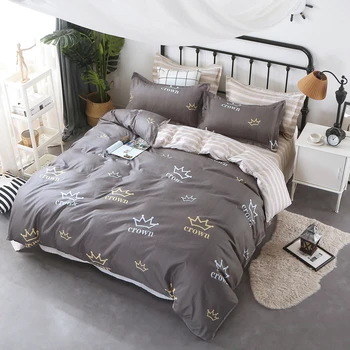 

Good quality luxury Crown Superfine Fiber Bedding Sets Full King Twin Queen Size 3/ 4pcs Sheet, Pillowcase & Duvet Cover Sets