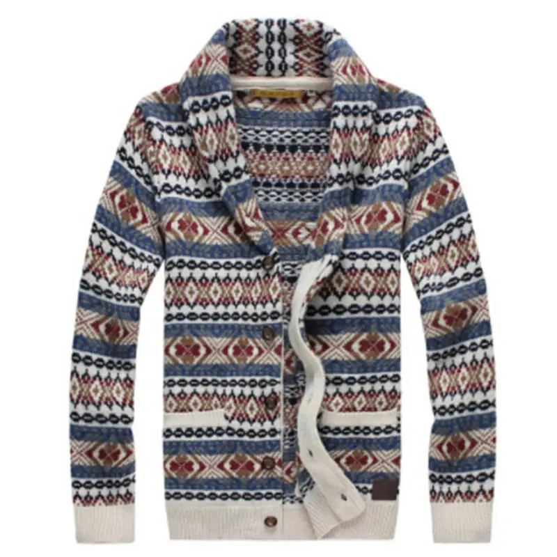 jacquard cardigan mens