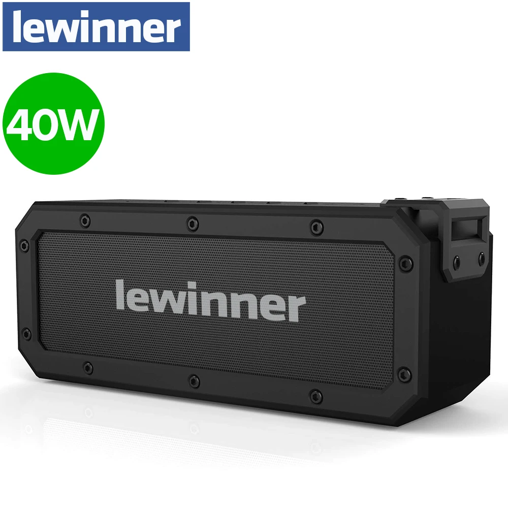 Lewinner X3 Bluetooth динамик IPX7 водонепроницаемый портативный беспроводной динамик 40 Вт динамик s 15H время воспроизведения с тяжелыми басами