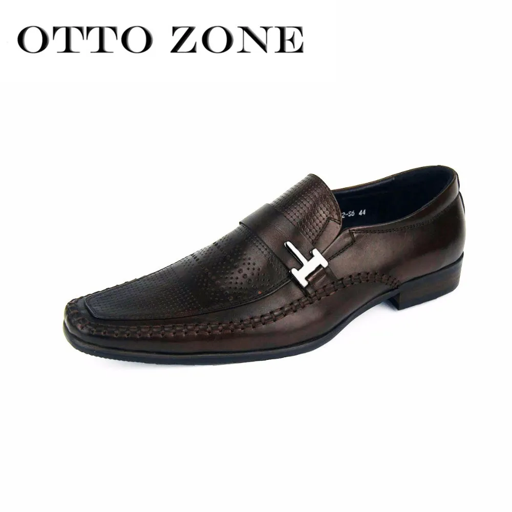 Men Vintage Dress Shoes Brand Genuine Leather Men Carved Casual Shoes