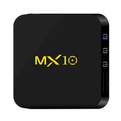 Mx10 Android 8,1 Tv Box 4 ГБ/64 Гб 3D 4 K поддерживает процессор Rk3328/Usb 3,0/Hdr10/Vp9/H.265/Dlna/Miracast/Lan