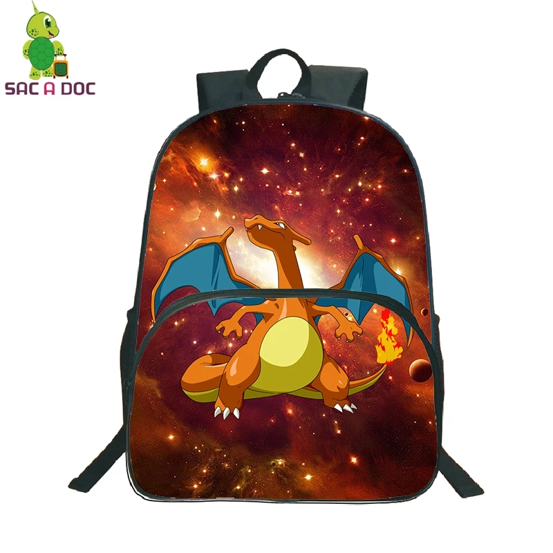 Pokemon Charizard Galaxy Universe Space Backpack Boys Girls Daily