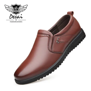 

DESAI Brand New Men's Leather Shoes Business Suits Leisure Shoes Man Spring Daily Comfort Shoes Size 38-44