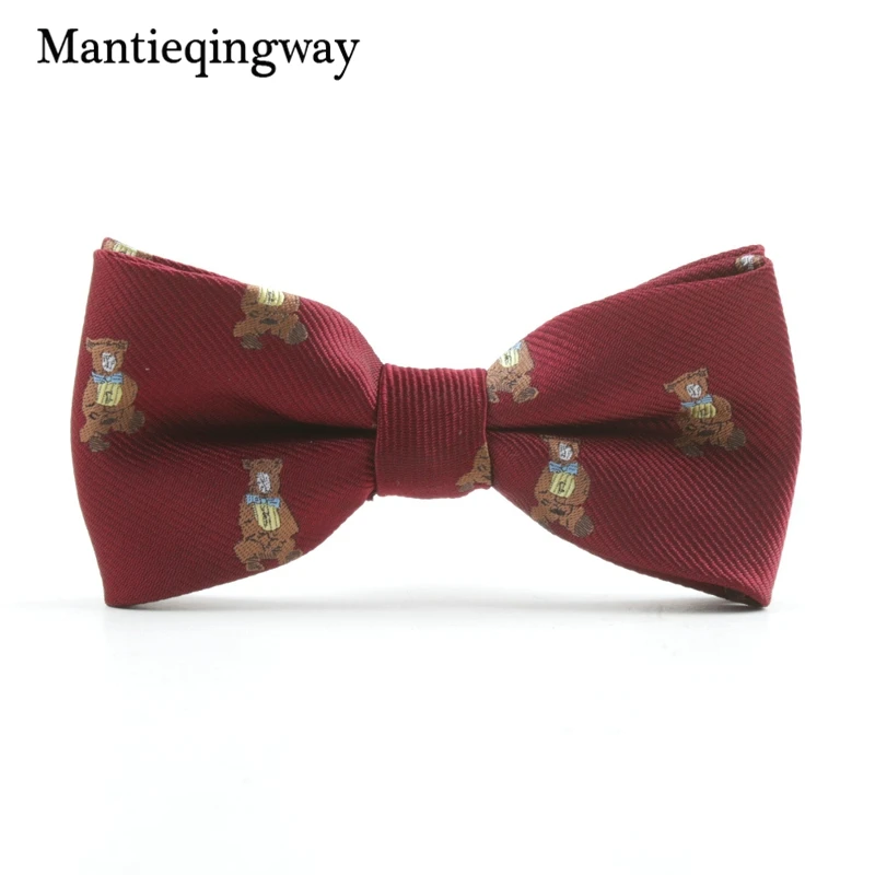 Mantieqingway мультфильм Лось галстук-бабочка полиэстер галстук-бабочка для мальчиков повседневная галстук-бабочка Галстуки Рождество Дети