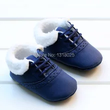 Новая зимняя детская обувь хлопок детская теплая Маленькая кожаная обувь для маленьких мальчиков и девочек хлопковая обувь для малышей