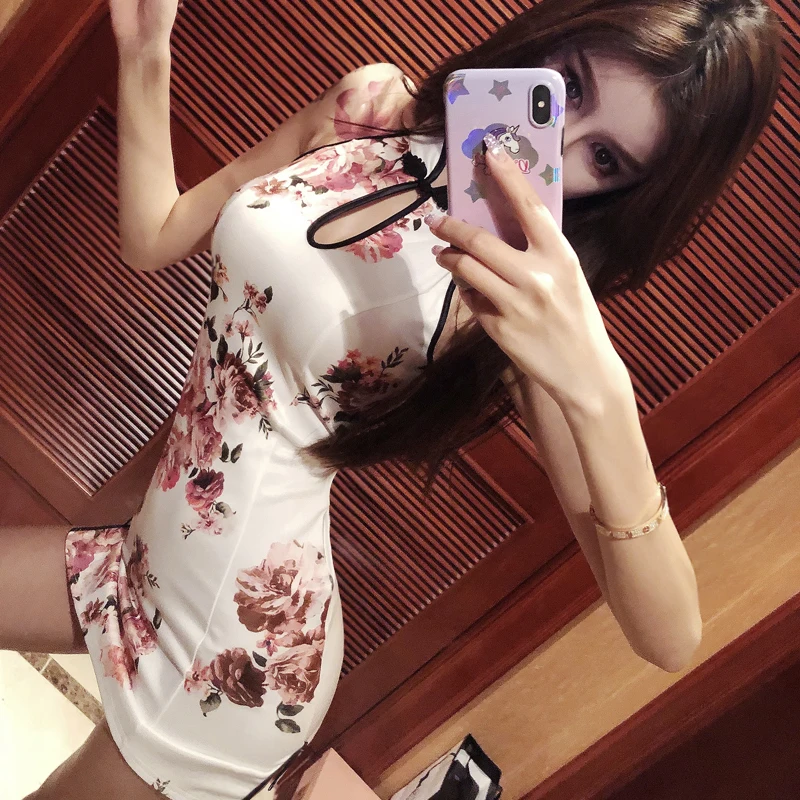 Цветочный Китайский Женский cheongsam qipao цветочный принт цветок сексуальные вечерние платья для клуба Невеста, свадебное платье vestidos китайское платье - Цвет: color4