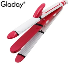 Gladay Многофункциональные 3 в 1 бигуди и выпрямитель для волос плойки с 32 мм баррель размер волос бигуди электрические волосы S
