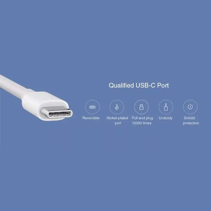 Адаптер xiaomi type-C для DP/Mini DP USB A* 2(USB) быстрая скорость передачи vidoe Быстрая зарядка