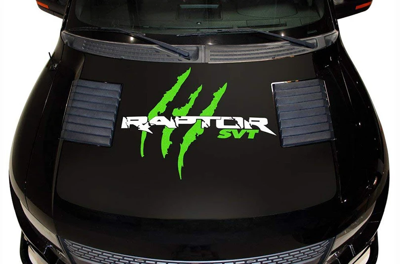 Большая передняя головка капота Монстр Череп Призрак коготь SVT графика стикеры виниловые наклейки для Ford F150 F-150 Raptor 2009