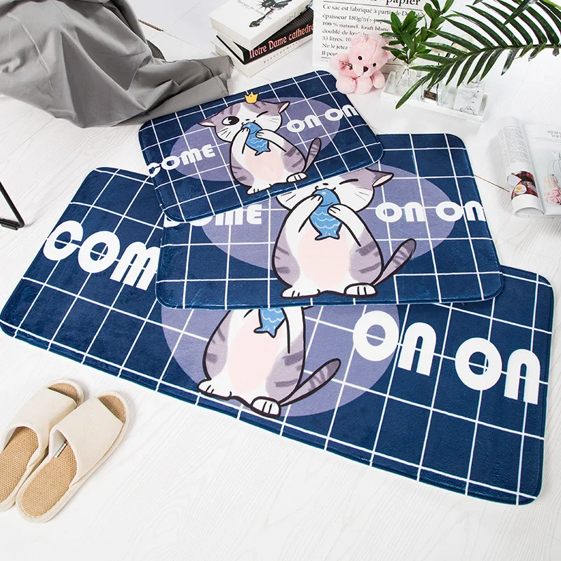 

Cartoon Flannel Child Carpet Creative 3D Print Hallway Carpets for Living Room Bedroom Area Rugs Tea Table Kitchen Antiskid Mats