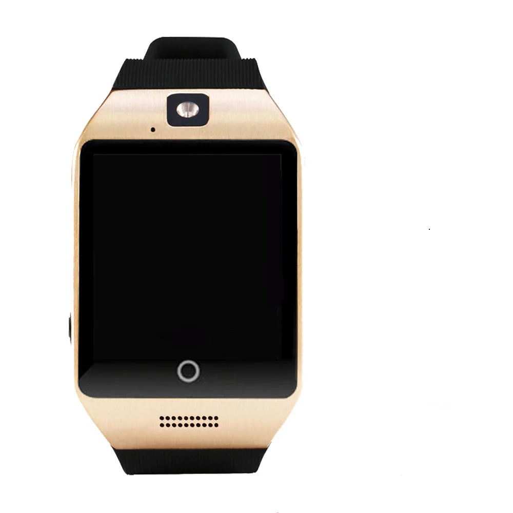 Bluetooth Смарт-часы Q18 Смарт-часы с поддержкой TF sim-карты GSM камера для Android IOS умные часы-телефон для мужчин и женщин Спорт - Цвет: gold
