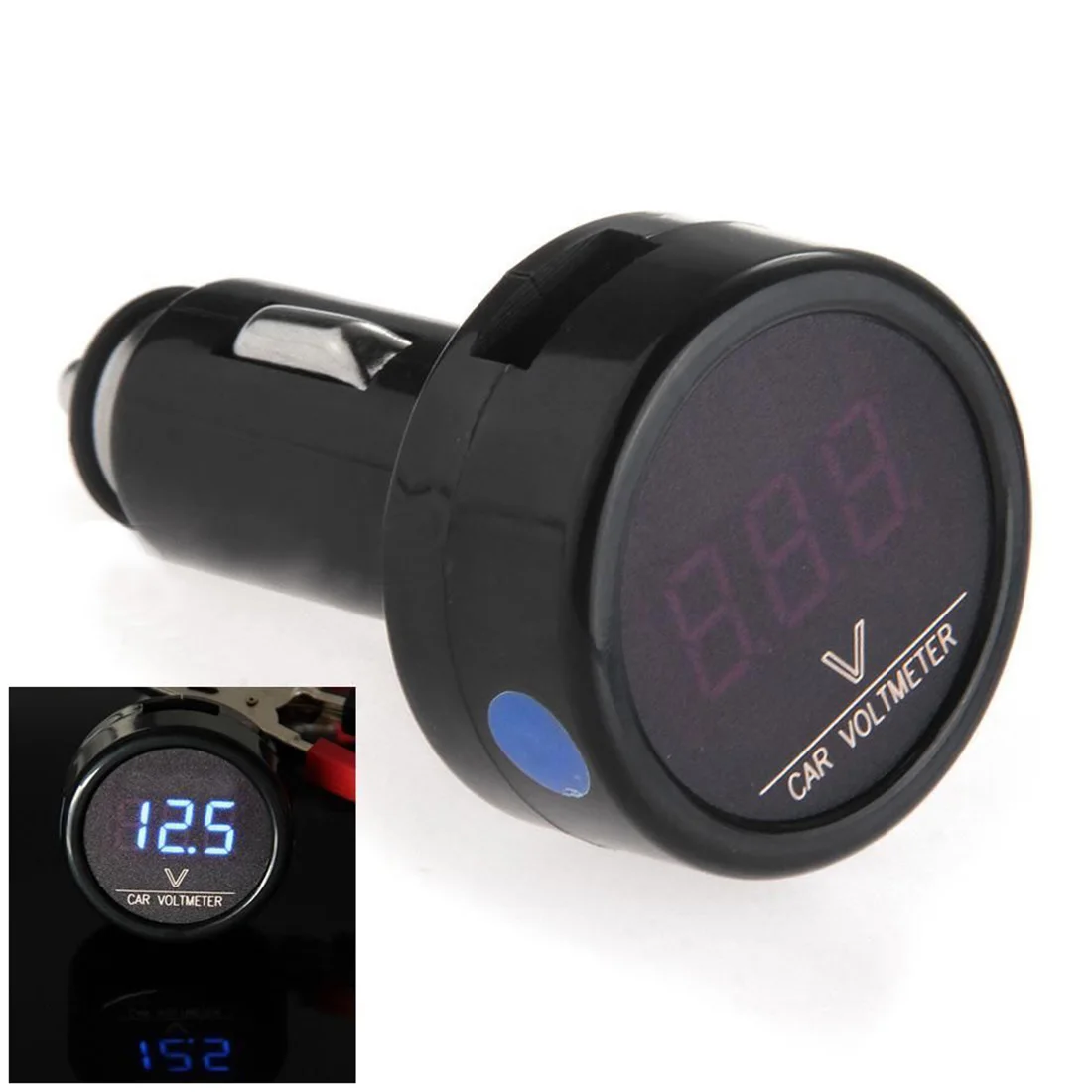 Inpelanyu Blue LED Car Battery Electric Cigarette Lighter Plug Digital