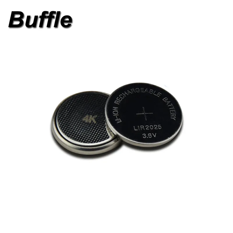 

2x Buffle LIR2025 Rechargeable Battery for BMW Car Key Li-ion Battery Button/Coin Cell 3.6V 30mAh Repleace CR2025