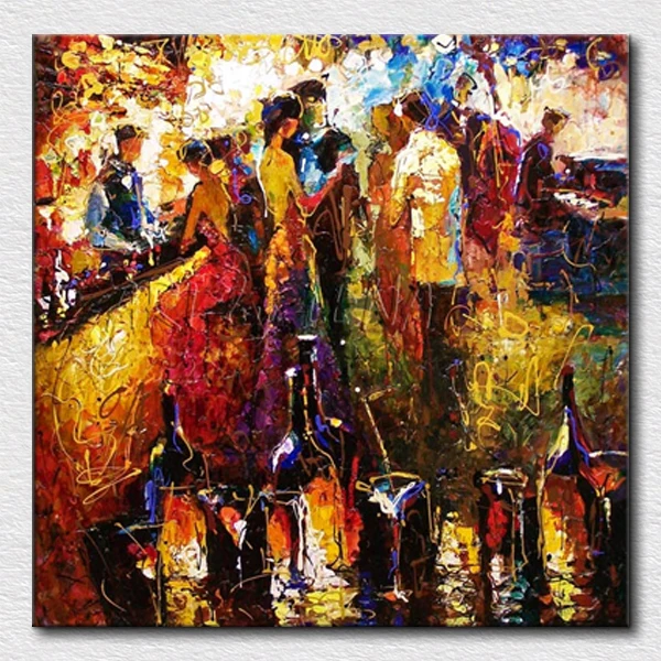 

Nice hand painted canvas painting party woman oil painting on canvas wall art for bedroom wall decortion