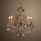 Best Price as low as $279.00 Loft Style Vintage Crystal Chandelier American Country Living Room Light Dining Room Light D500*650MM AC90-265V Free Shipping