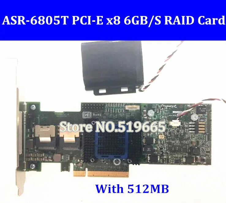 Высококачественный адаптер RAID 6805t 2272800 R ASR 6805T 8 Port 6 ГБ/сек. X8 контроллер SAS Card RAID5 с