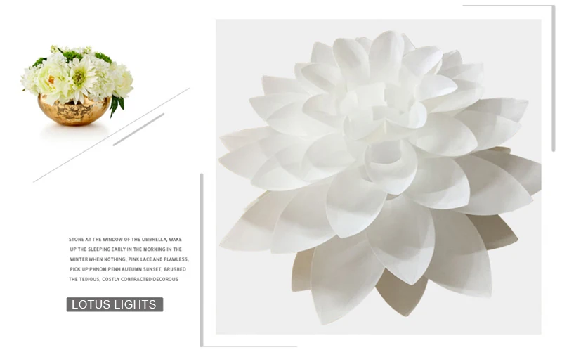 DIY Lily Lotus IQ головоломка кулон абажур кафе ресторан потолочное украшение комнаты светодиодный подвесной светильник белый свет