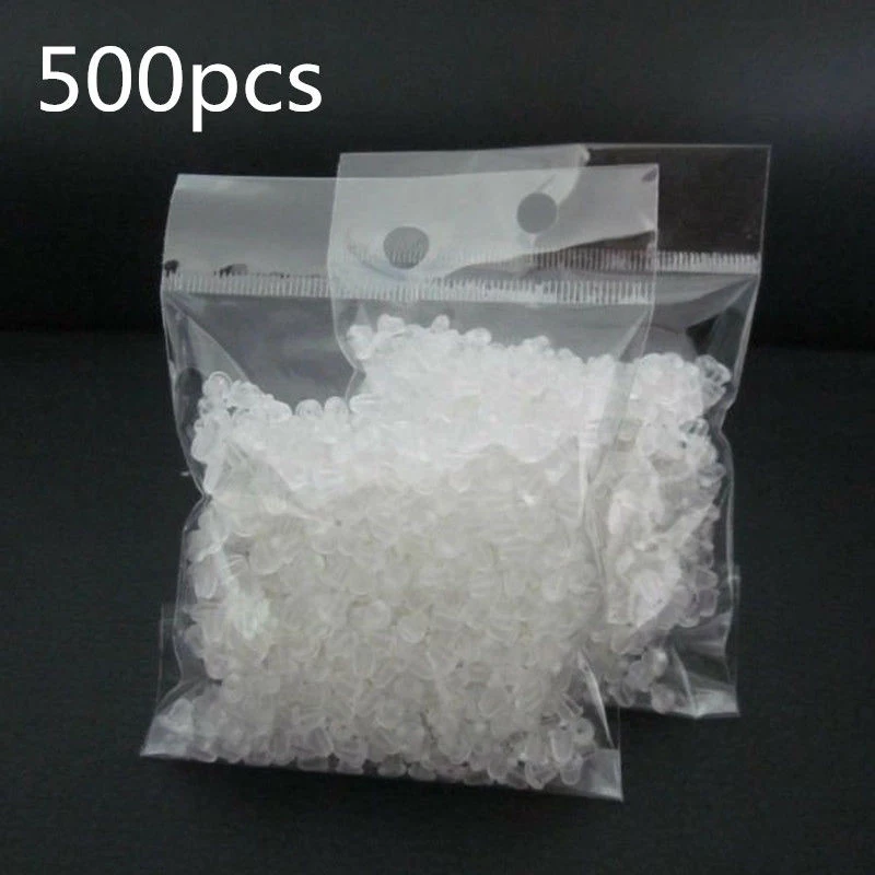 500PCS 4mm Silicone Rubber Earring Back Plugs Stoppers Nuts Findings Jewellery