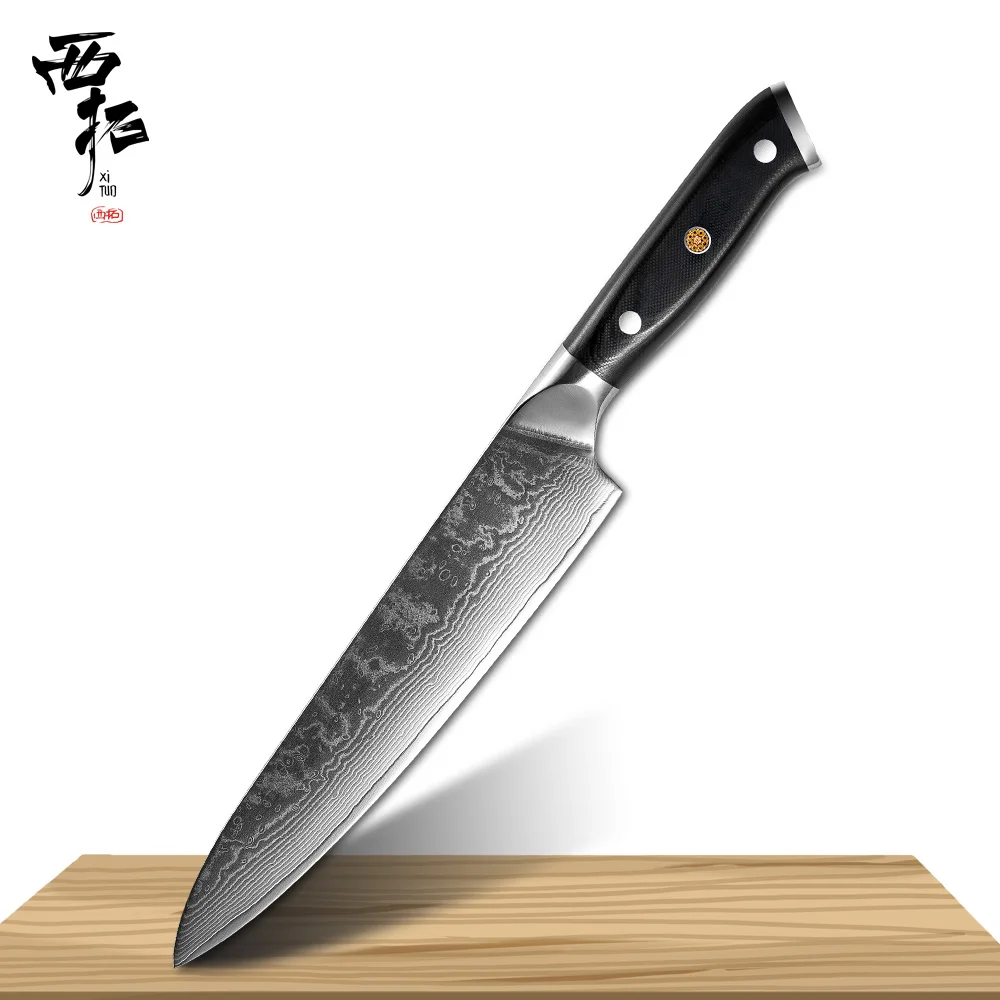 8inch chef knife XITUO дамасский нож шеф-повара, набор острых ножей, Кливер, нож для обвалки, японский нож, Профессиональный кухонный нож для приготовления пищи - Цвет: 8inch chef knife