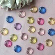 800pcs 15mm Beautiful Acrylic Round Flatback Beads With Hole For Hair Peice Tiaras Jewelry Scrapbooking Craft DIY