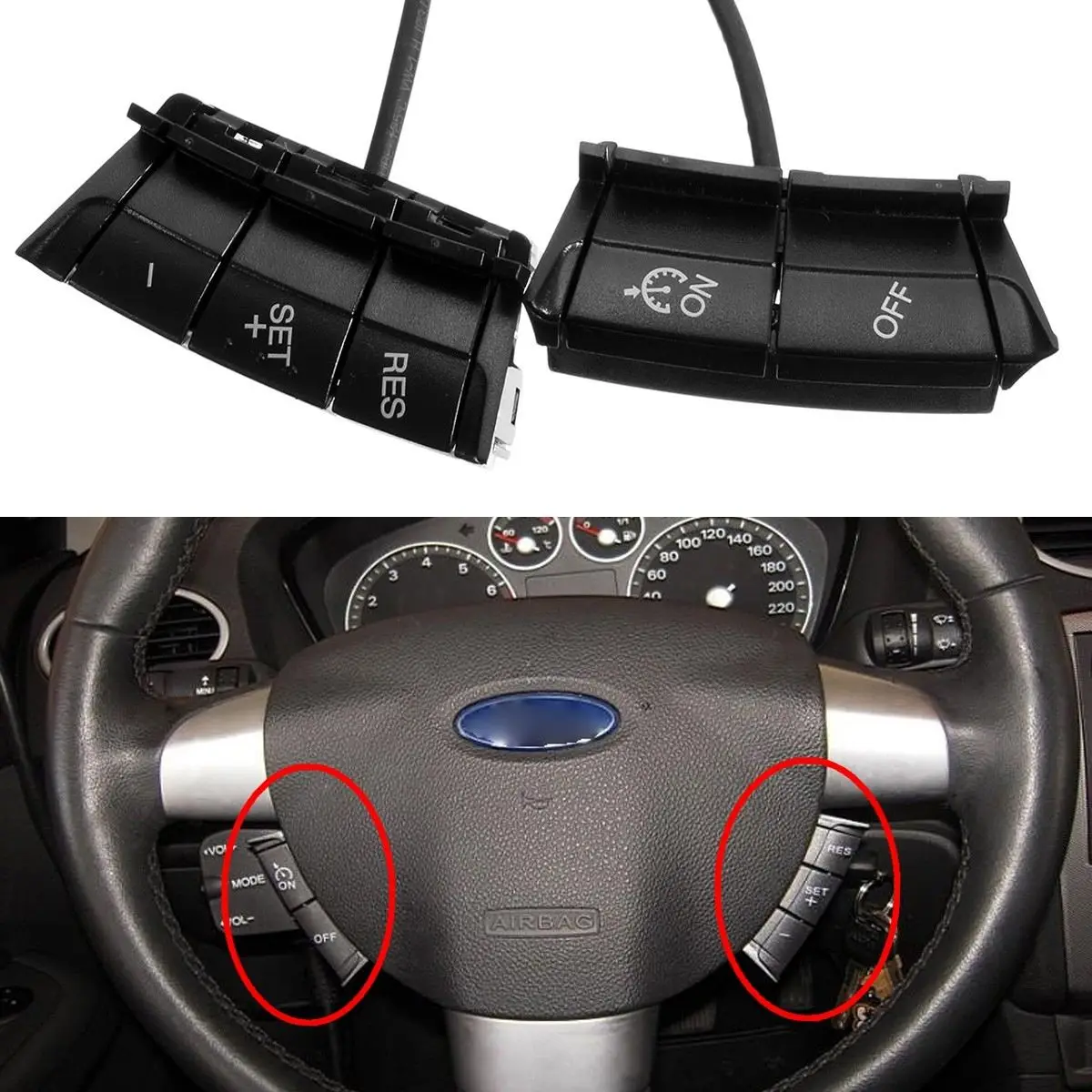 

Car Speed Control Switch Cruise Control System Kit for Ford/Focus /st 2 2005-2007 2008 2009 2010 2011 Steering Wheel