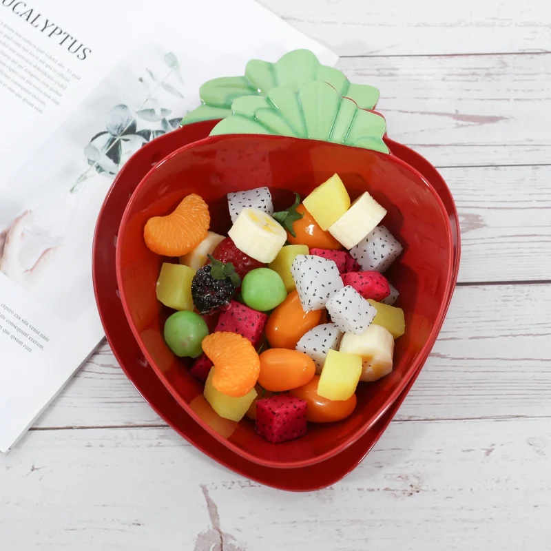 Cute Fruit Shape Salad Bowl And Dishes Vegetable Fruit Dish Kitchen Dessert Snack Small Plate Cratoon Tableware