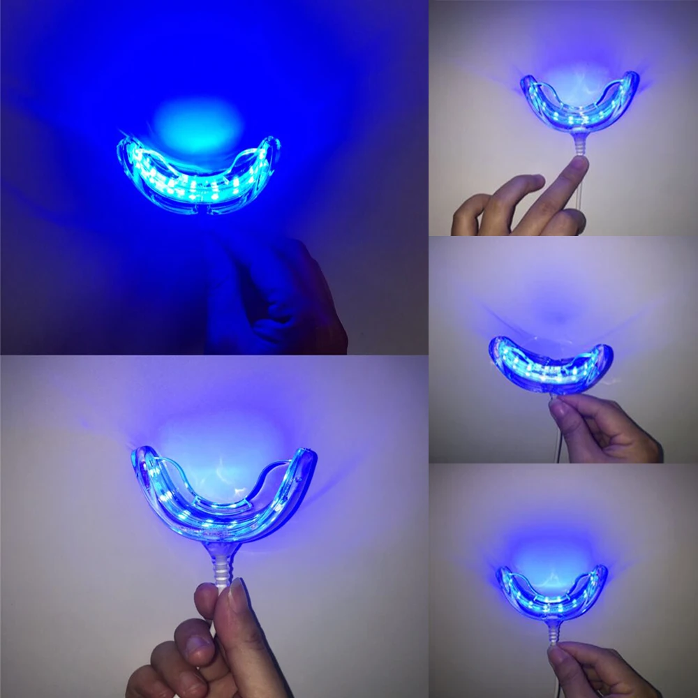  16 LEDs Cold Light Teeth Whitening Device Mouth Tray USB Dental Professional Tooth Whitener Bleachi