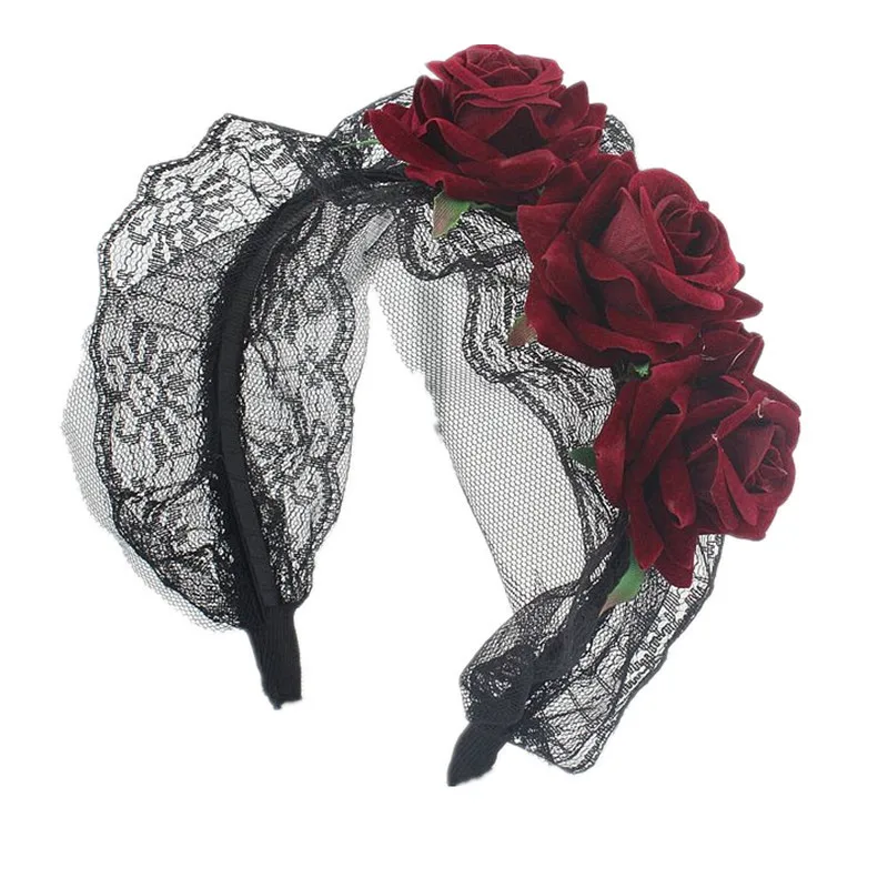 Sitaicery Sexy Lace Hairband Headband Hair Hoop For Girls Women Hair Bands Halloween Party Headdress Gifts Headwear Accessories