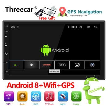 

Auto Radio 2 Din Android 8 GPS Navigation Car Radio Car Stereo 7"1024*600 Universal Car Player Wifi Bluetooth USB Audio